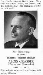 Silbernes Priesterjubiläum von Pfarrer Alois Grasser
